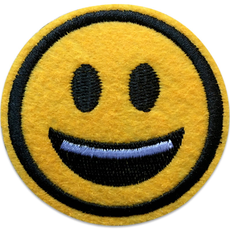 Leende smiley tänder - Tygmärke