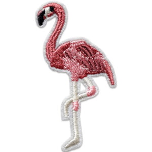 Tygmärke rosa flamingo