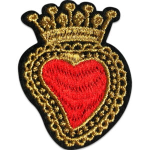 kungligt hjärta tygmärke