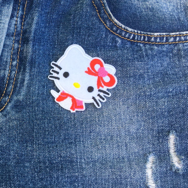 Hello Kitty gul nos jeans - tygmärke