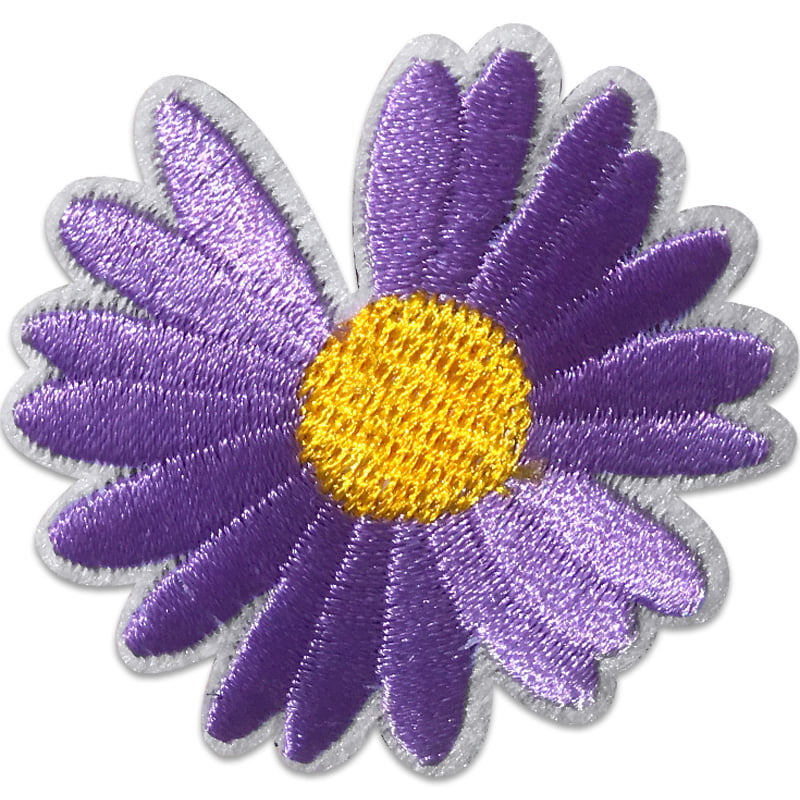 Blomma gerbera - Tygmärke - Lila