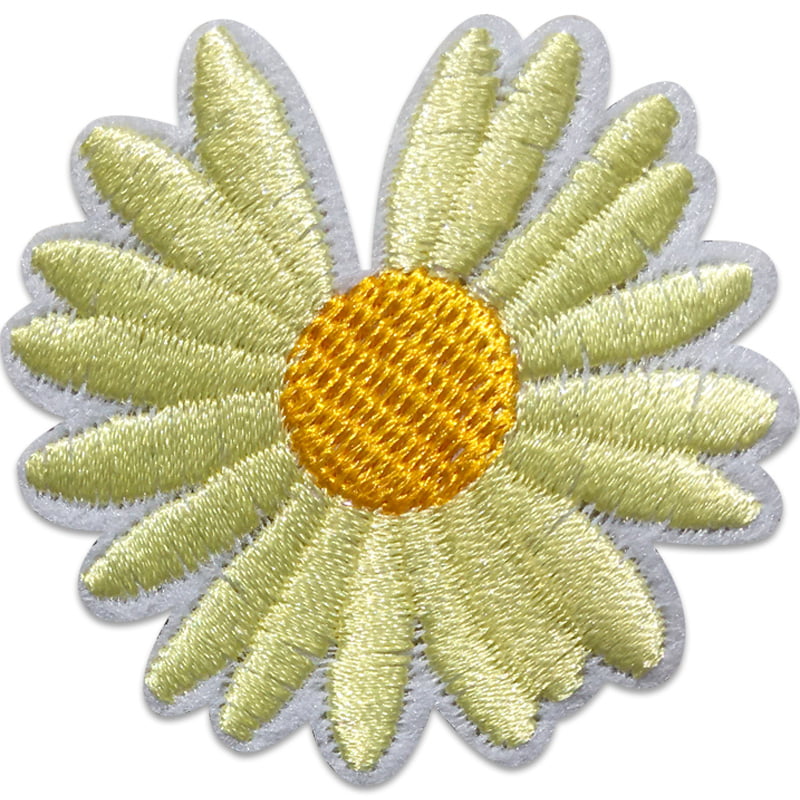 Blomma gerbera - Tygmärke - Lime