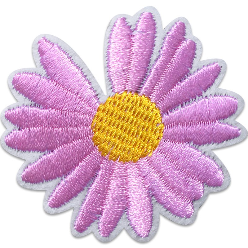Blomma gerbera - Tygmärke - Rosa