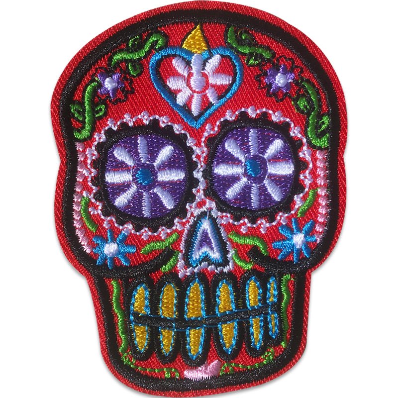 Mexikansk dödskalle - Tygmärke