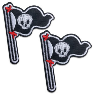 tygmärke piratflaggor