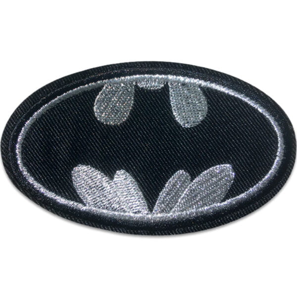 Batman Symbol Silver - tygmärke