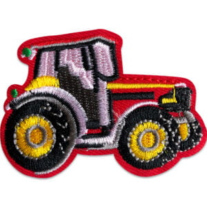 tygmärke rosa traktor