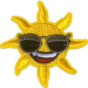 Cool sol med solglasögon - tygmärke