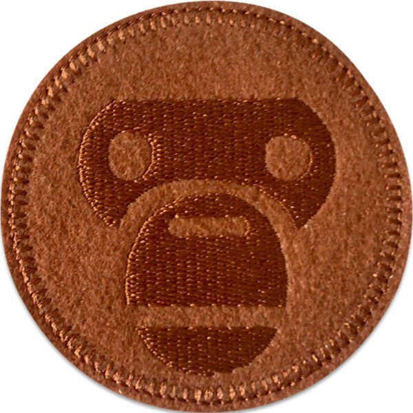 apa monkey patch brun - tygmärke