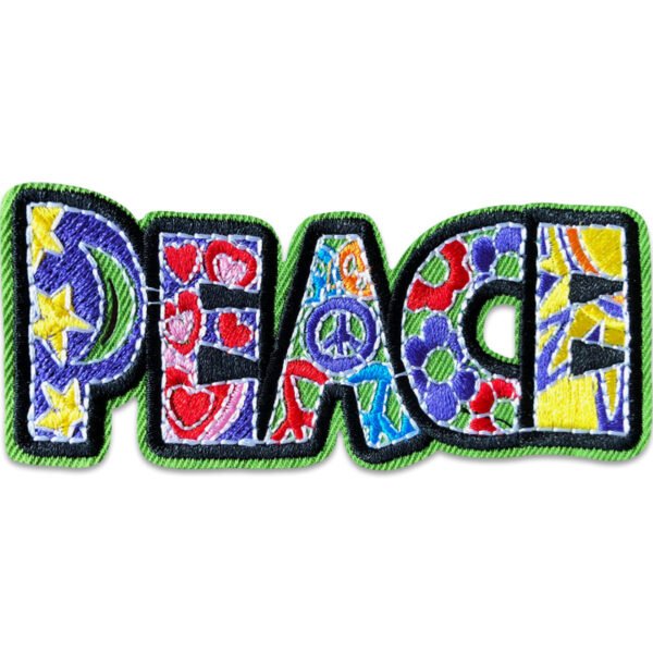 peace hippie - tygmärke