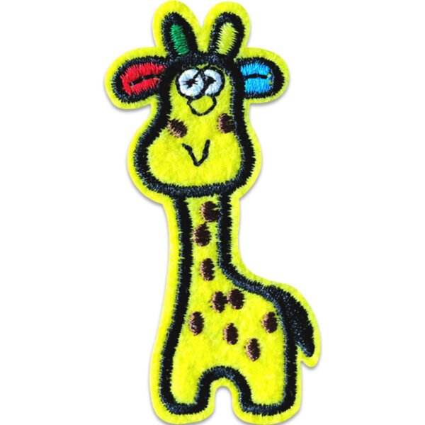 giraff med färger - tygmärke