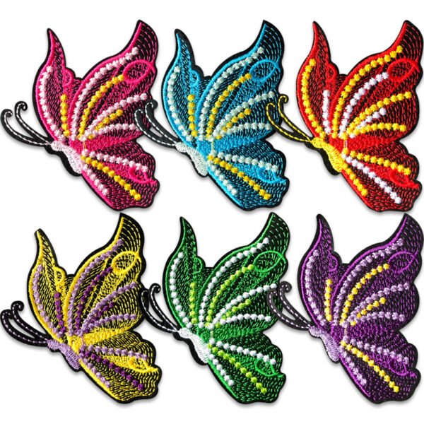 6-pack tygmärken av Fantasifjärilar