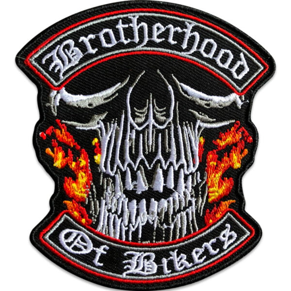 dödskalle brotherhood of bikers - tygmärke