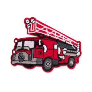 Röd brandbil - Tygmärke
