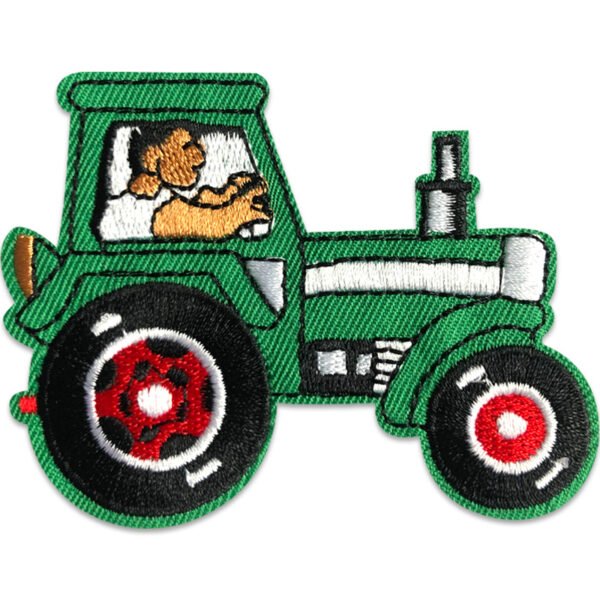 Brodyrmärke för barn - Grön traktor