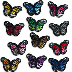Fjärilspaket tygmärken - broderade fjärilar