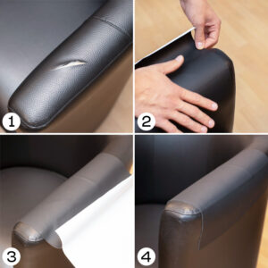 självhäftande läderlapp hur man lagar