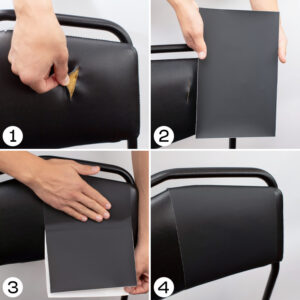 självhäftande läderlapp