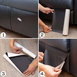 självhäftande läderlapp