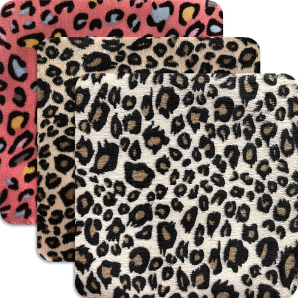 Leopardmönstrad laglapp - flera färger - stryka-på