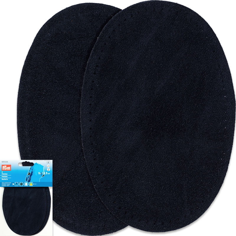 Armbågslappar Velour - Grovlek 0,75 mm - 8 x 10,5 cm , Marinblå