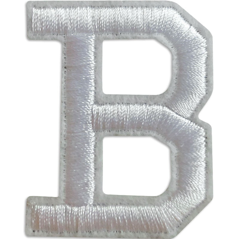 Tygmärken bokstäver - A-Z - Välj din bokstav - Vit/Vit , B