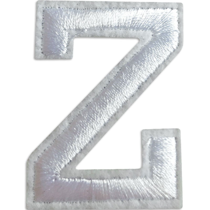 Tygmärken bokstäver - A-Z - Välj din bokstav - Vit/Vit , Z