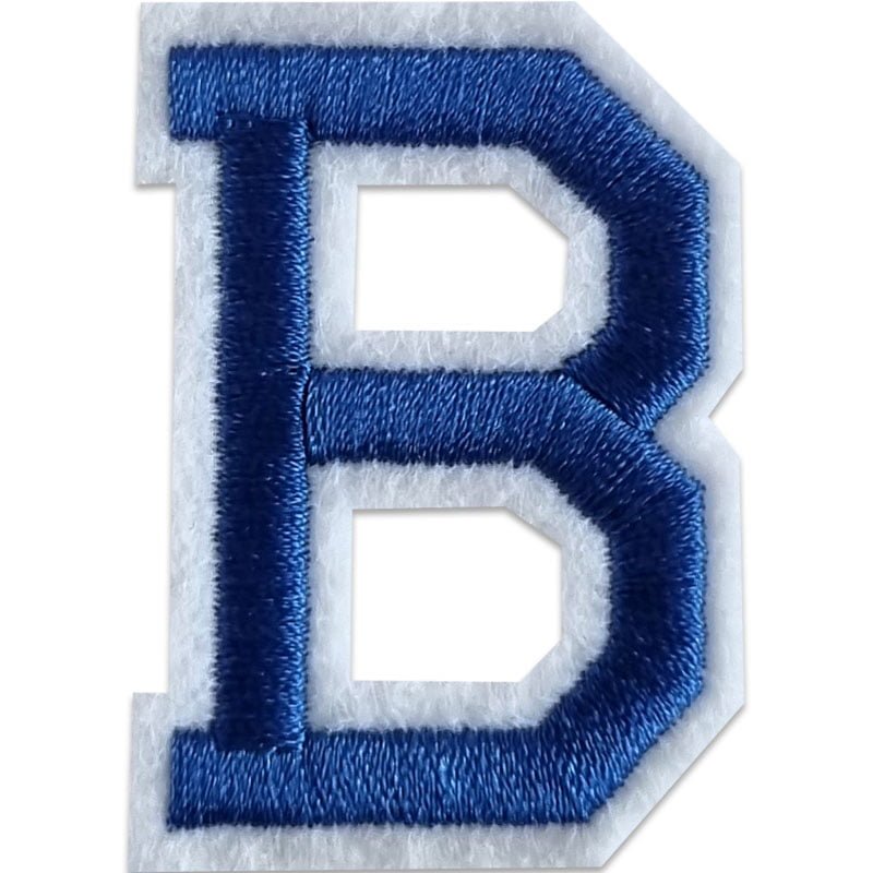 Tygmärken bokstäver - A-Z - Välj din bokstav - Blå/Vit , B