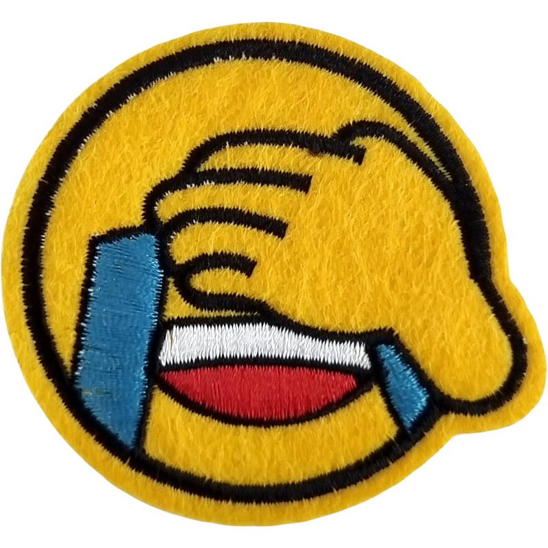 Smiley glädjetårar - Tygmärken