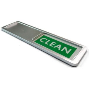 diskmaskinsskylt smutsigt rent