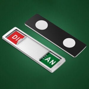 diskmaskinsskylt smutsigt rent