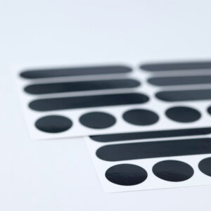 Svarta reflexklistermärken