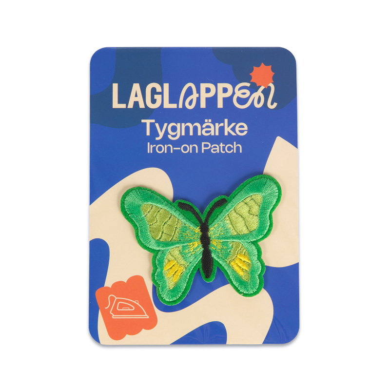 Fina fjärilar - Tygmärke - Grön