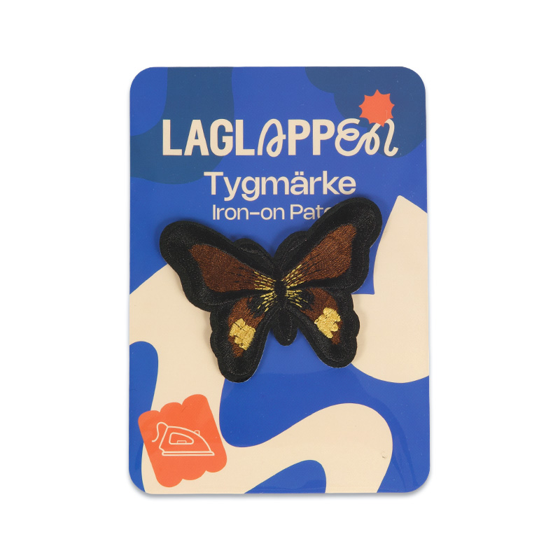 Fina fjärilar - Tygmärke - Mörkbrun
