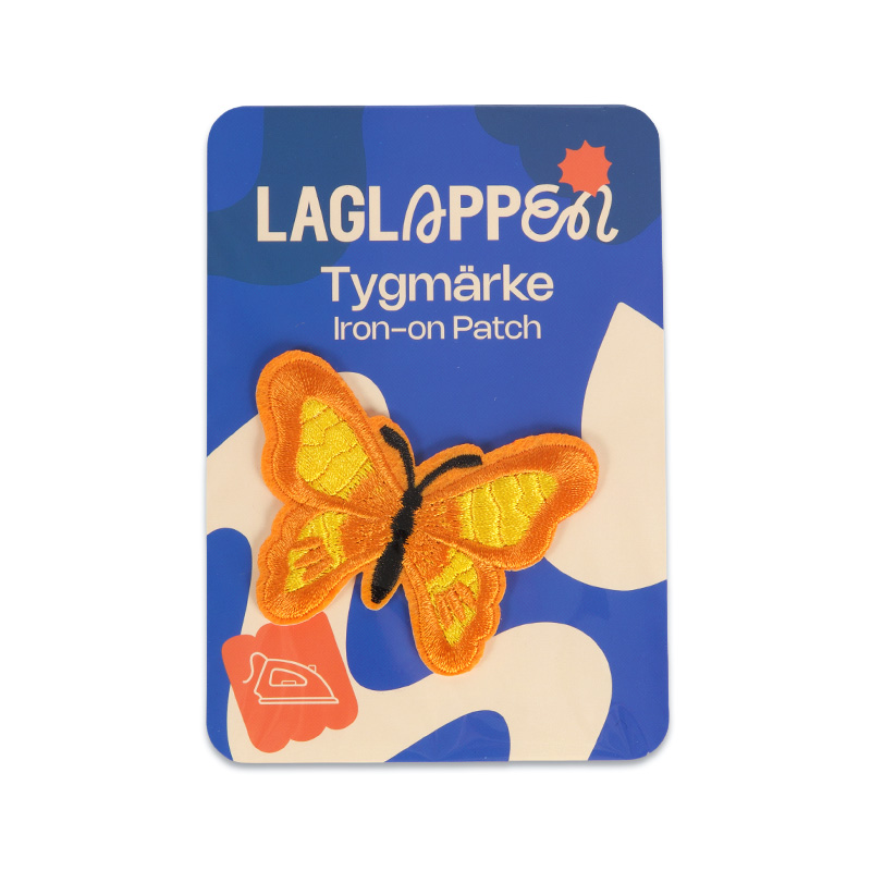 Fina fjärilar - Tygmärke - Orange