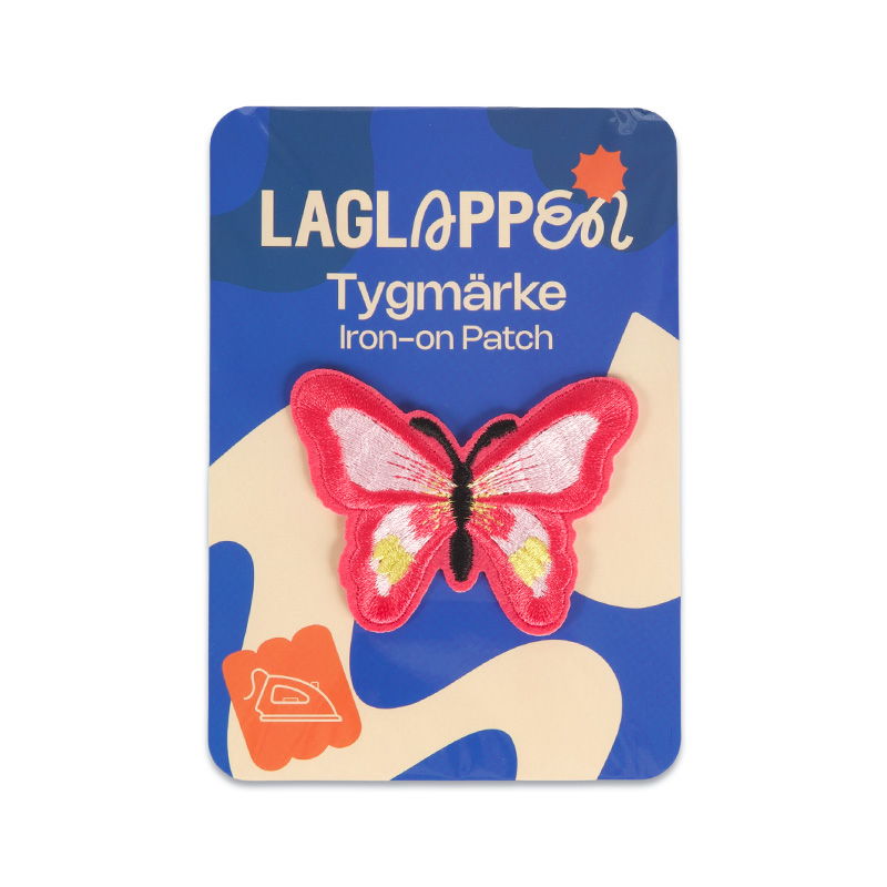 Fina fjärilar - Tygmärke - Rosa