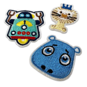 tygmärken robot, flodhäst, lejon