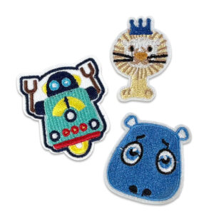 tygmärken robot, flodhäst, lejon