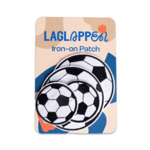 fotbollar tygmärken stryka-fast