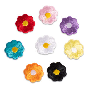 små blommor tygmärken