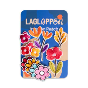 retroblommor tygmärken